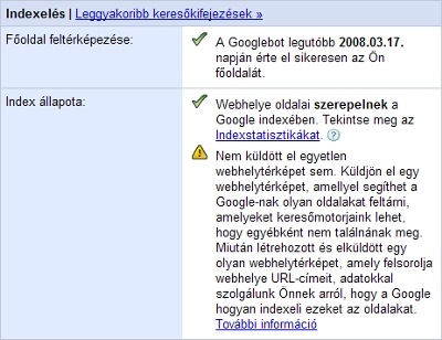 Google Webmaster Tools - Áttekintés