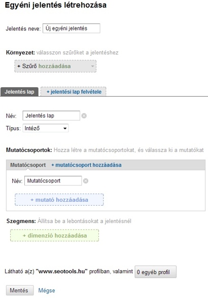 Google Analytics beta - Egyedi jelentések Google Analytics beta - Egyedi jelentések