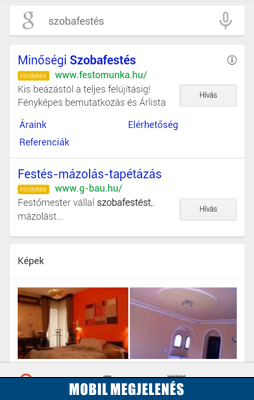 Google AdWords mobil hirdetései