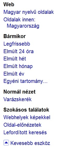 Az új Google felület