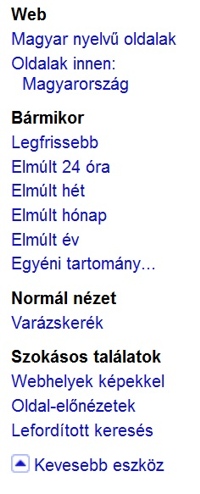 Az új Google felület